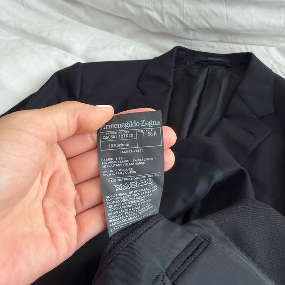Ermenegildo Zegna Black Trofeo Comfort 10-Pocket Jacket Blazer Men’s 58R - Picture 6 of 16